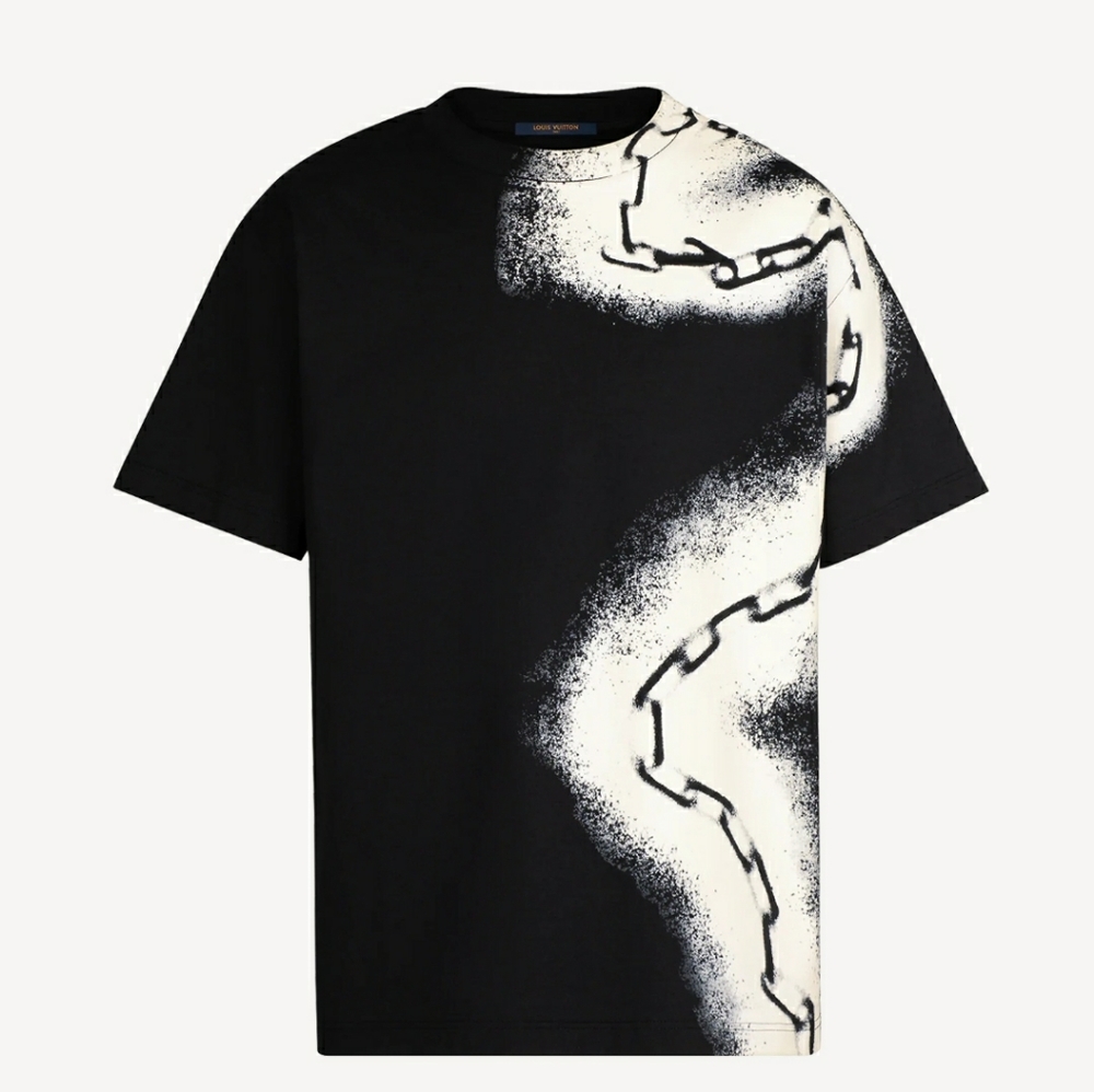 Louis Vuitton Spray Chain Print Tee Black